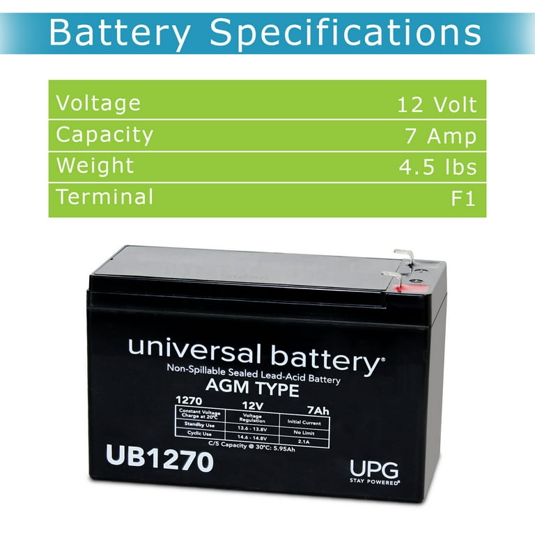 2 Pack - BATTERY REPLACEMENT ENDURING 6-DW-7 12V 7AH BATTERY