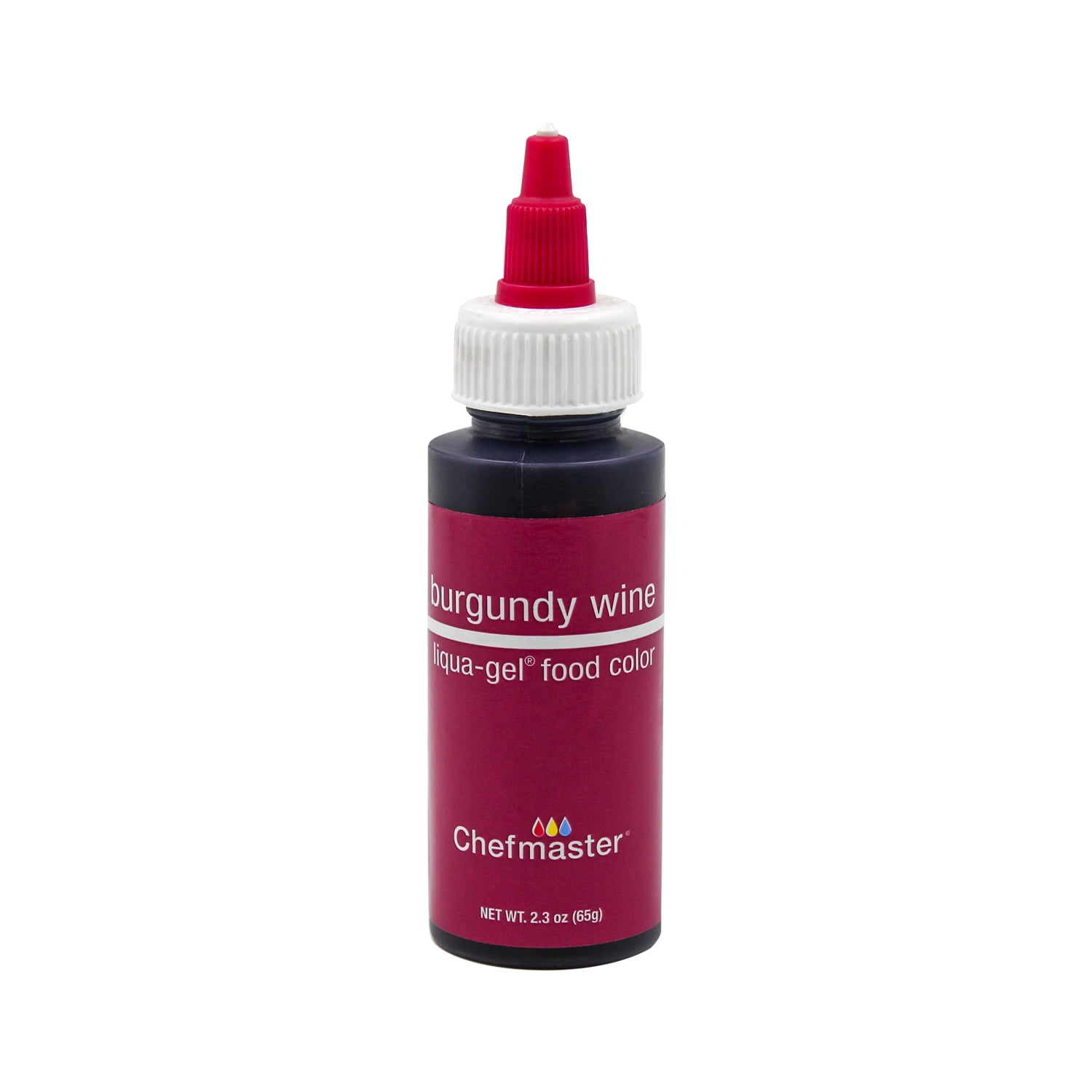 Chefmaster by US Cake Supply 2.3oz Burgundy Wine Liqua-Gel Cake Food Coloring