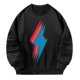thumbnail image 2 of Sudadera para mujer, Tops de manga larga con estampado negro para mujer, jersey de cuello redondo para vacaciones, trabajo, deportes, compras, otoño L Yinane sudadera para mujer, 2 of 8