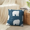 thumbnail image 4 of LALILO Throw Pillow Covers Blue Christmas Winter With White Polar Cushion Cover 18" x 18", 2 Pack, 4 of 6