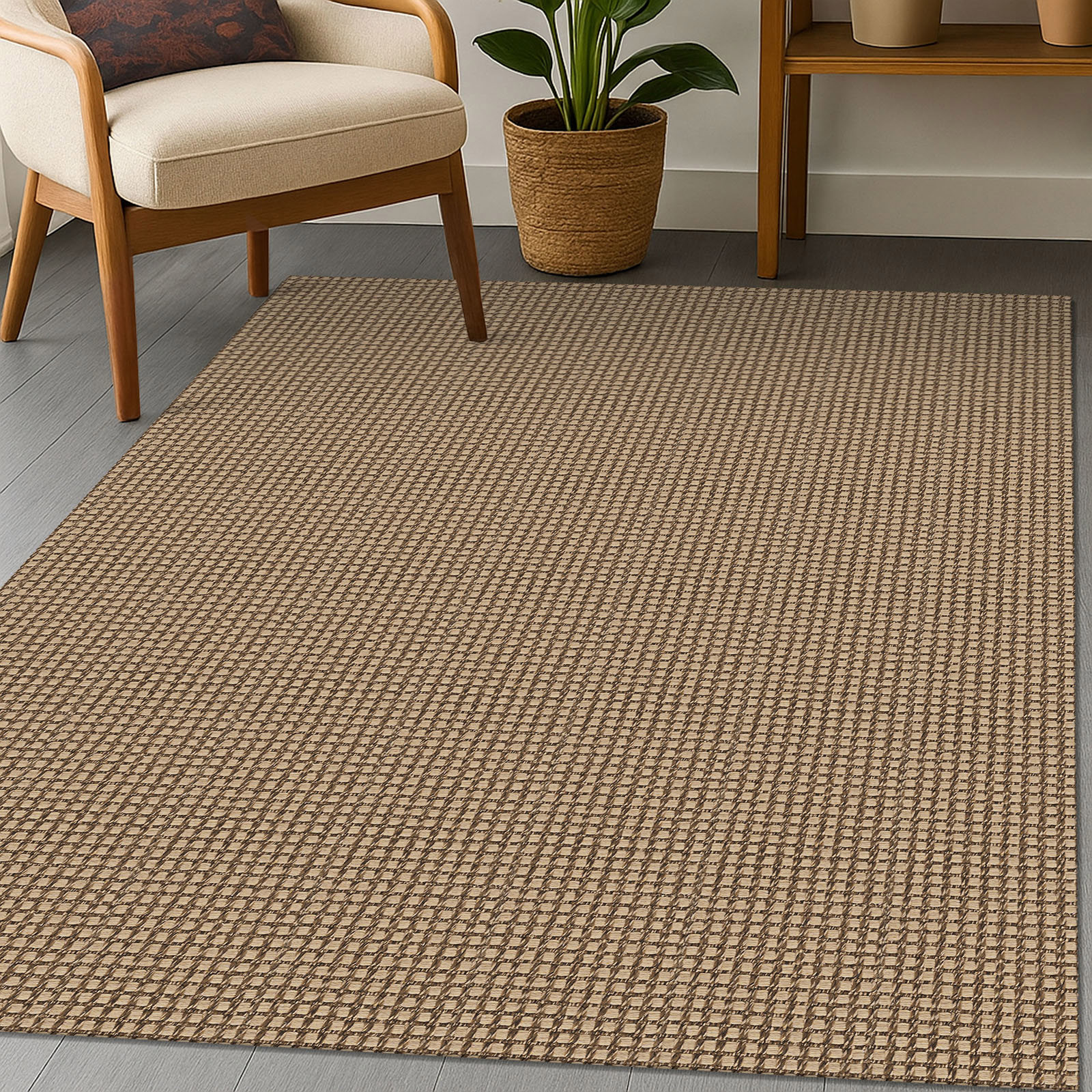 Glattice Entryway Rugs 3x5 Washable Area Rugs with Non Slip Rubber Backing Cotton Kitchen Rugs Indoor Door Mat for Entrance Foyer Living Room Bedroom, Orange/Tan/Brown