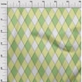 thumbnail image 3 of oneOone Rayon Medium Yellow Fabric Argyle Craft Projects Decor Fabric Printed By The Yard 56 Inch Wide, 3 of 4