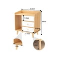 thumbnail image 2 of Mesita de Noche Multifuncional Muebles con 3 Cajones y Estante de Almacenamiento, Mesa Auxiliar, Gabinete de Noche para Dormitorios, Sofás, Camas, Oficinas, 2 of 5
