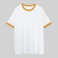 thumbnail image 1 of pstuiky camisetas de hombre, Camisa de verano para hombre, holgada, a la moda, informal, con contraste de colores, cuello redondo y mangas cortas. ropa de hombre xl, 1 of 6