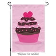 thumbnail image 2 of Strawberry Chocolate Cupcake Love Heart Garden Yard Flag, 2 of 3
