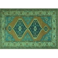 thumbnail image 1 of Ahgly Company Indoor Rectangle Persian Turquoise Blue Traditional Area Rugs, 8' x 12', 1 of 4