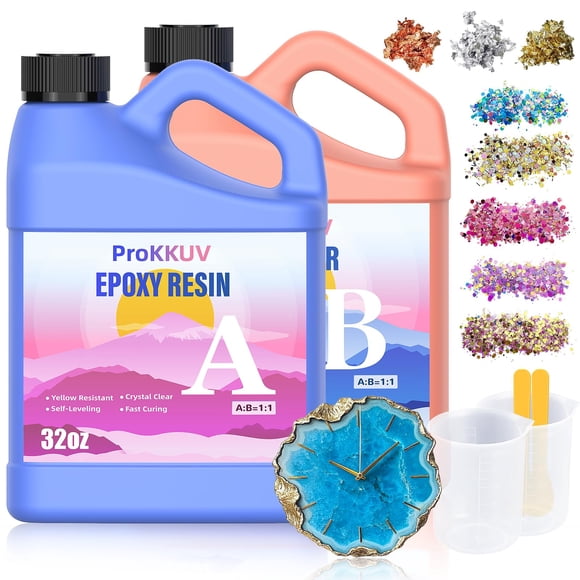 Kit de resina epoxi ProkKuv Crystal Clear 1.9L sin burbujas