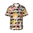 thumbnail image 1 of Balery Sea Shell Camisas hawaianas de manga corta para hombre, camisas playeras de corte holgado, camisas de vacaciones con botones,Medium, 1 of 7