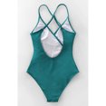 thumbnail image 4 of Traje de baño de una pieza para mujer con lazo lateral cruzado en la espalda MFZFUKR HMHZ256-7, 4 of 6