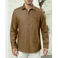thumbnail image 3 of sogami Men's Denim Shirts Long Sleeve Casual Button Down Shirt Regular fit, 3 of 6