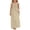 a-Beige42, variant on VNKIDY Girls Kids Solid Color Linen-Blend Maxi Dress Spaghetti Strap Ruched Neckline Casual Dress With Side Pockets For Summer Daily Wear Lovely Dress