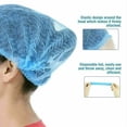 thumbnail image 4 of Flmtop 100Pcs Disposable Non Woven Home Hotel Shower Elastic Hair Net Hat Bouffant Cap, 4 of 9