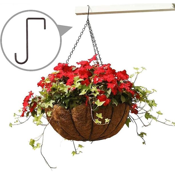 Gancho de jardín de 6 piezas Gancho de cerca de acero inoxidable, Gancho de planta, Gancho de patio de metal, Gancho de cerca de hierro para luces colgantes, Plantas, Comedero de pájaros Banban ZefeiWu 8390614059979