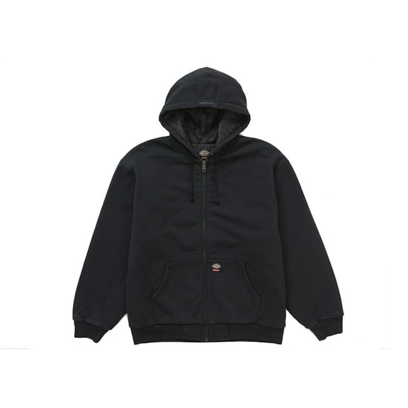 Supreme Men's Dickies Quilted Lined Zip Up Hooded Sweatshirt Black, from StockX