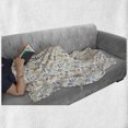 thumbnail image 5 of Amsterdam Soft Flannel Fleece Throw Blanket, Mix Thematic Composition of Netherlands Elements in Pastel Tones, Cozy Plush for Indoor and Outdoor Use, 50" x 70", Pastel Brown Multicolor, by Ambesonne, 5 of 5