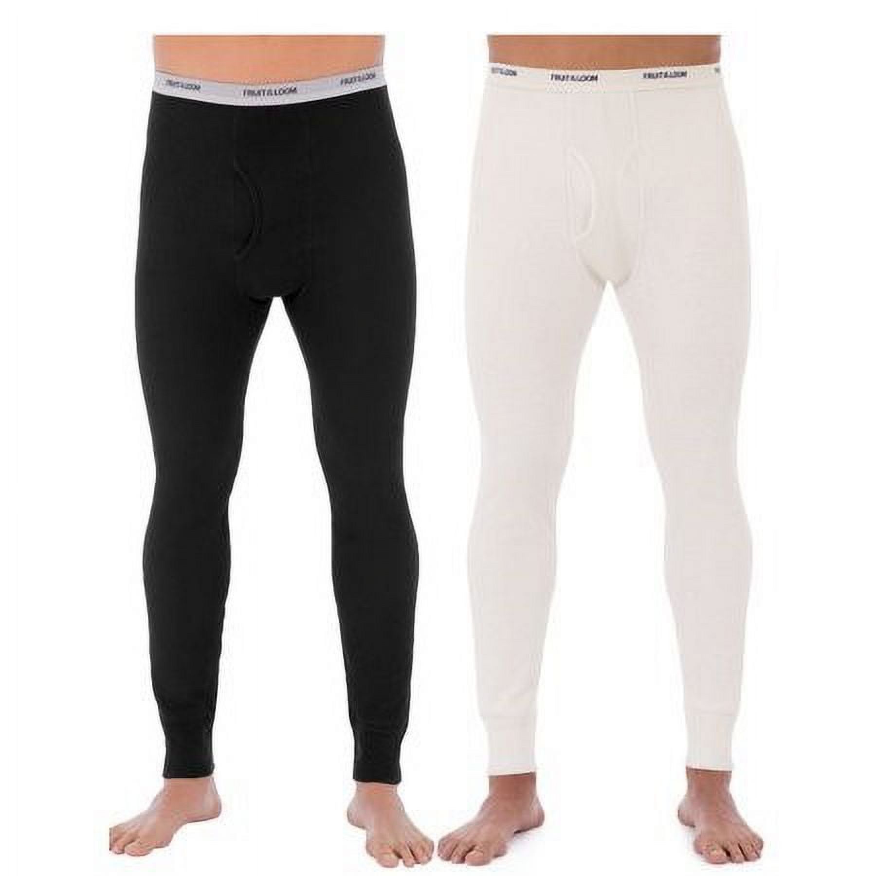 Fruit of the Loom Men's Classic Bottoms Thermal Underwear for Men, Value 2 Pack (2 pants) - image 3 of 4