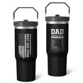 thumbnail image 2 of 1pc Best Dad Ever 30oz Tumbler with Straw & Handle - Insulated Stainless Steel Cup | Holiday Gift for Man Women (Christmas, Valentine's, Birthday), 2 of 7