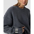 thumbnail image 3 of Women’s Oversized Crewneck Knit Sweater, Loose Long Sleeve Pullover Top, Sizes S‑3XL, 3 of 7