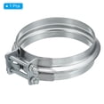 thumbnail image 3 of Abrazadera de conducto Uxcell, 4"(100mm) abrazadera en forma de V de hierro galvanizado para conductos de ventilación y chimeneas, 3 of 7