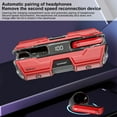 thumbnail image 4 of Latrodar Mechanical Wind Wireless Bluetooth Headset HD Call Gaming Low Latency Bluetooth Headset Long-Lasting Red 5.4x3.6 Inch Home Gadgets, 4 of 4