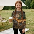 thumbnail image 5 of Garronmavis Deer Boys Long Sleeve T-Shirts 9-10 Loose Camo Forest Kids Crewneck T-Shirts Fall Tops Lightweight Casual Crewneck Loose Fit Tee Tops Soft Casual Crewneck Tees, 5 of 7