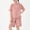 Pink, variant on ITSAME Girls Athletic Outfit Sets, Crewneck Tops and Shorts 2-Piece Quick-Dry Loose Outdoor Sport Sets Light Blue Size 5-6
