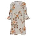 thumbnail image 4 of SMihono Robes d'Été Bohémiennes pour Femmes Grande Taille Été Décontracté Manches Courtes Col en V Imprimé Pagode Robe Ample, 4 of 5