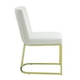 thumbnail image 4 of Of 2 Contemporary White And Gold Side Seating - Metal Base Pleasant Feeling Chair Pair Modern Dining Place With Upholstery, 4 of 4