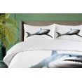 thumbnail image 4 of Ambesonne Shark Duvet Cover Sets, Wild Sea Creature Art, 2-Queen, Blue Grey White, 4 of 7
