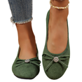 thumbnail image 2 of Domzle Women's Comfortable Ballet Flats Round Toe Flat Shoes for Women Bow Dressy Flats Shoes with Arch Support Insole Green, 2 of 6