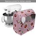 thumbnail image 2 of Fruit Stand Mixer Cover, Digital Print of Strawberry and Cherry Pattern, Kitchen Appliance Organizer Bag Cover with Pockets, 5 Quarts, Pale Pink Fern Green, by Ambesonne, 2 of 4