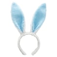 thumbnail image 1 of Diadema de orejas de conejo de peluche, diadema de orejas de conejo suave para Cosplay (blanco y morado) Likrtyny juguetes de los niños, 1 of 7