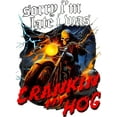 thumbnail image 2 of Lo siento por llegar tarde, estaba haciendo girar mi camiseta de motocicleta de esqueleto de terror para hombre, 2 of 7