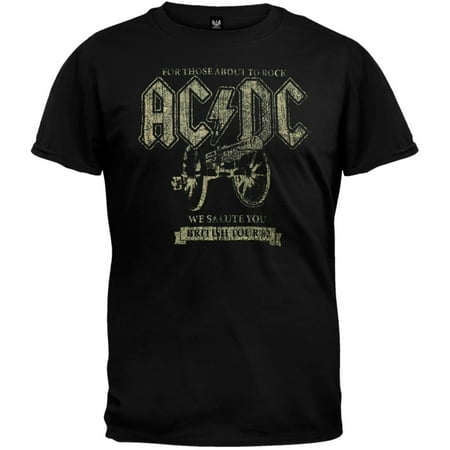 AC/DC - Those About To Rock Distressed Soft Adult (Best Rock T Shirts)