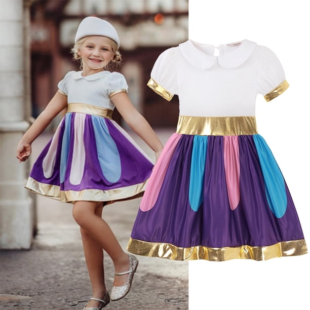 Nuevo Encanto Disney vestido de verano para niñas Mirabel Isabela vestido Casual niños ropa Frozen Elsa Anna Rapunzel disfraz Vestidos5-6T Gao Jinjia LED