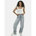 thumbnail image 5 of No Boundaries High Rise Baggy Wide Leg Jeans, 32" Inseam, Women's and Women's Plus Sizes XXS-4X, 5 of 5