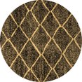 thumbnail image 1 of Ahgly Company Indoor Round Abstract Brown Modern Area Rugs, 6' Round, 1 of 4