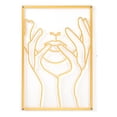 thumbnail image 1 of Decoración Moderna Kearding Línea de pintura simple Adorno colgante Dibujo Silueta Metal Oro Rostro, 1 of 6