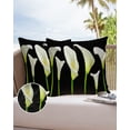 thumbnail image 6 of Outdoor Throw Pillow Cover Natural Blossom Calla Lily Flower Waterproof Cushion Covers 2 Pack Black Pillow Cases Home Decoration for Patio Garden Couch Sofa, 6 of 6