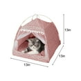 thumbnail image 3 of Cat Bed Tents under $5! kkbbma Cat Bed Tents Dog House Indoor Outdoor Lace Mesh Breathable Windows Door Curtains Princess Portable Nest Teepe House, 3 of 7