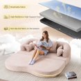 thumbnail image 4 of Timbernest 70" Boneless Couch, Convertible Sofa Bed, Fold Out Sleeper Loveseat, Apricot, 4 of 11