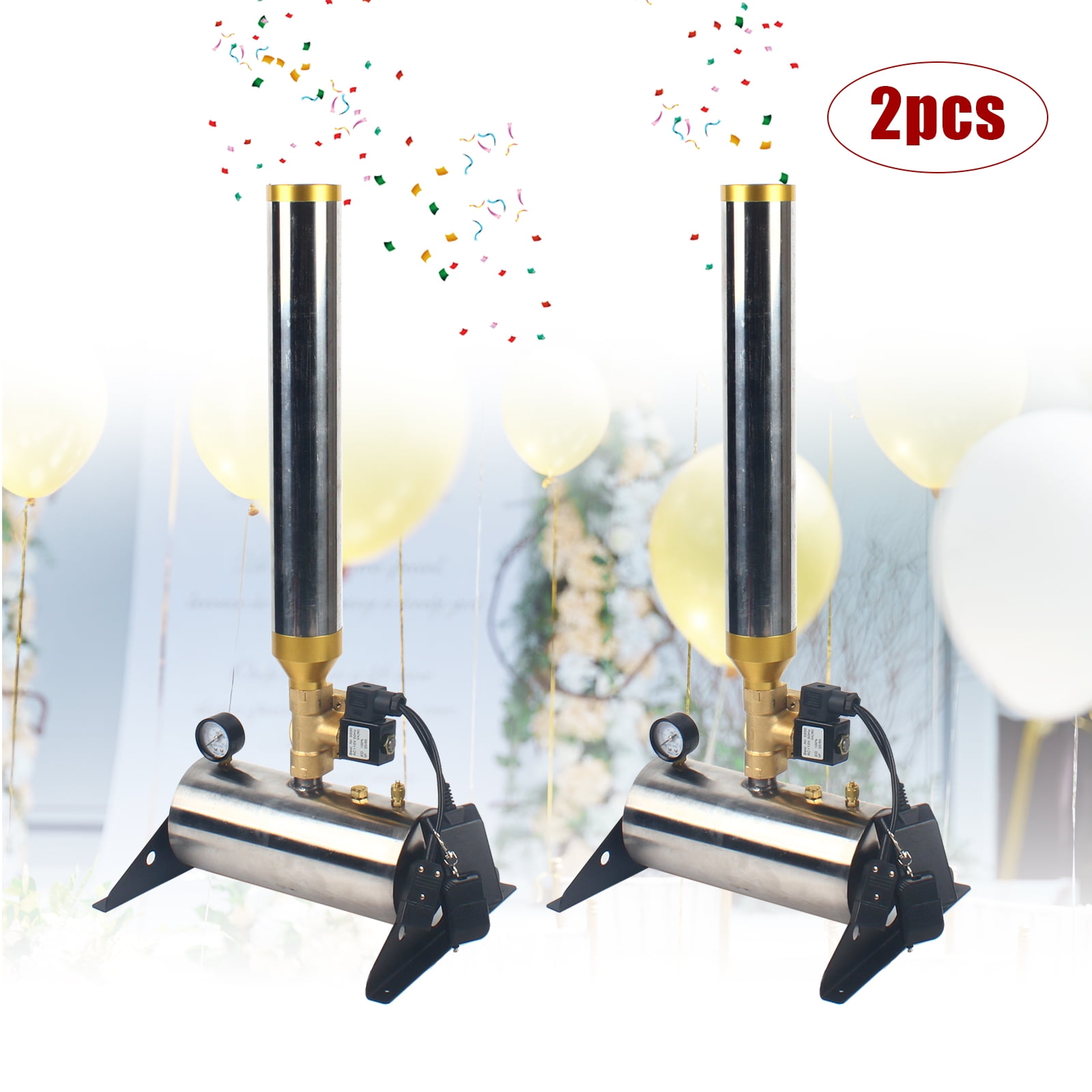 Aiqidi 2Pcs Confetti Launcher Remote Control Confetti Cannon Machine