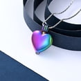thumbnail image 4 of Personalize Stainless Steel Paw Print Heart Urn Pendant Cremation Jewelry for Dog Cat Ashes Urn Necklace Pet Memorial Jewelry Necklace that Opens inside, 4 of 7