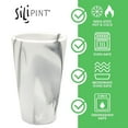 thumbnail image 2 of Silipint: Silicone Pint Glasses: 2 Pack Mountain Marble -16oz Unbreakable Cups, Flexible, Hot/Cold, Reusable, Easy Grip, 2 of 8