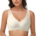 thumbnail image 2 of Everyday Bras for Women Womens Workout Sports Bra Sports Bra Low Support Womens Comfort Bras Padded Bras for Women Woman Sports Bar Seamless Bras Womens Bras No Underwire Padded Sports Bra White XL, 2 of 8