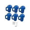 thumbnail image 3 of Ethern 6 Pieces Trampoline Pole Covers Protective Covers Enclosure Cap Connector Parts Blue with 6pcs, 3 of 9