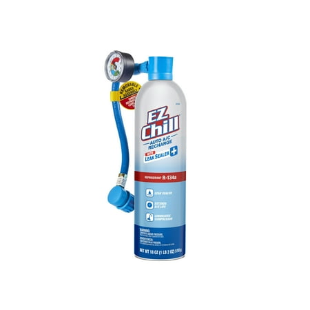 EZ Chill R-134a AC Recharge Kit with Leak Sealer (Best Engine Oil Leak Sealer)