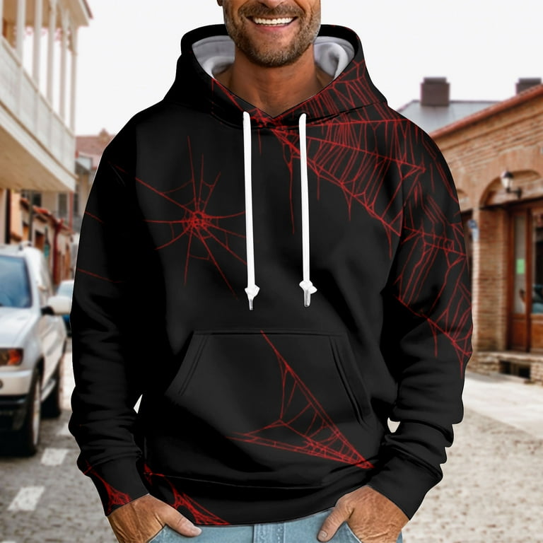 VAMUKO Halloween Hoodies Plus Size Bloody Splatter Pullover Tops Hooded Drawstring Casual Hoodie Long Sleeve Fall Funny Graphic Printed Celebrate Sweatshirt Vermilion 3XL Walmart