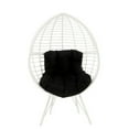 thumbnail image 2 of Wicker Patio Lounge Chair with Angled Metal Legs White, 2 of 6