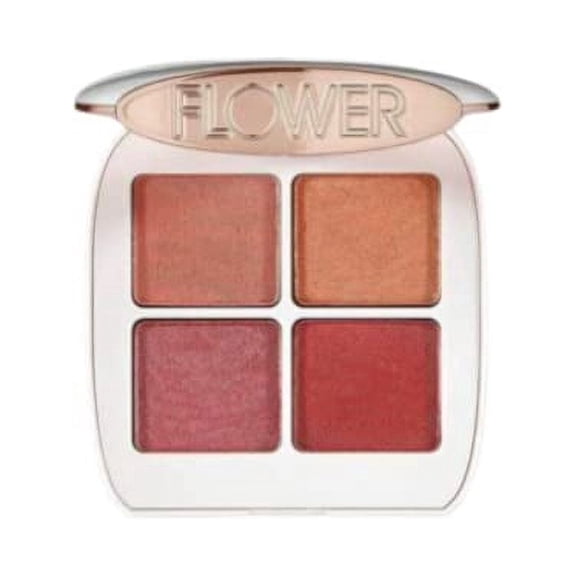 FLOWER Beauty Petal Play Eyeshadow Quad Pallet, Berry-More, 0.16 oz.